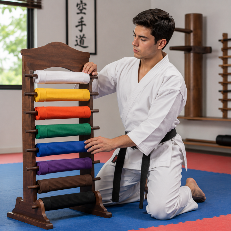Karate Belt Wooden Stand